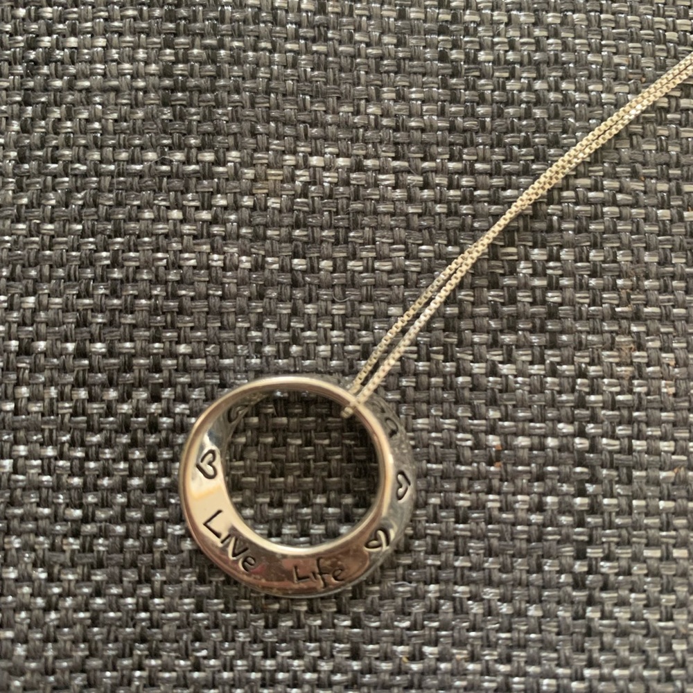 925 Italy Live Life Be Brave Necklace